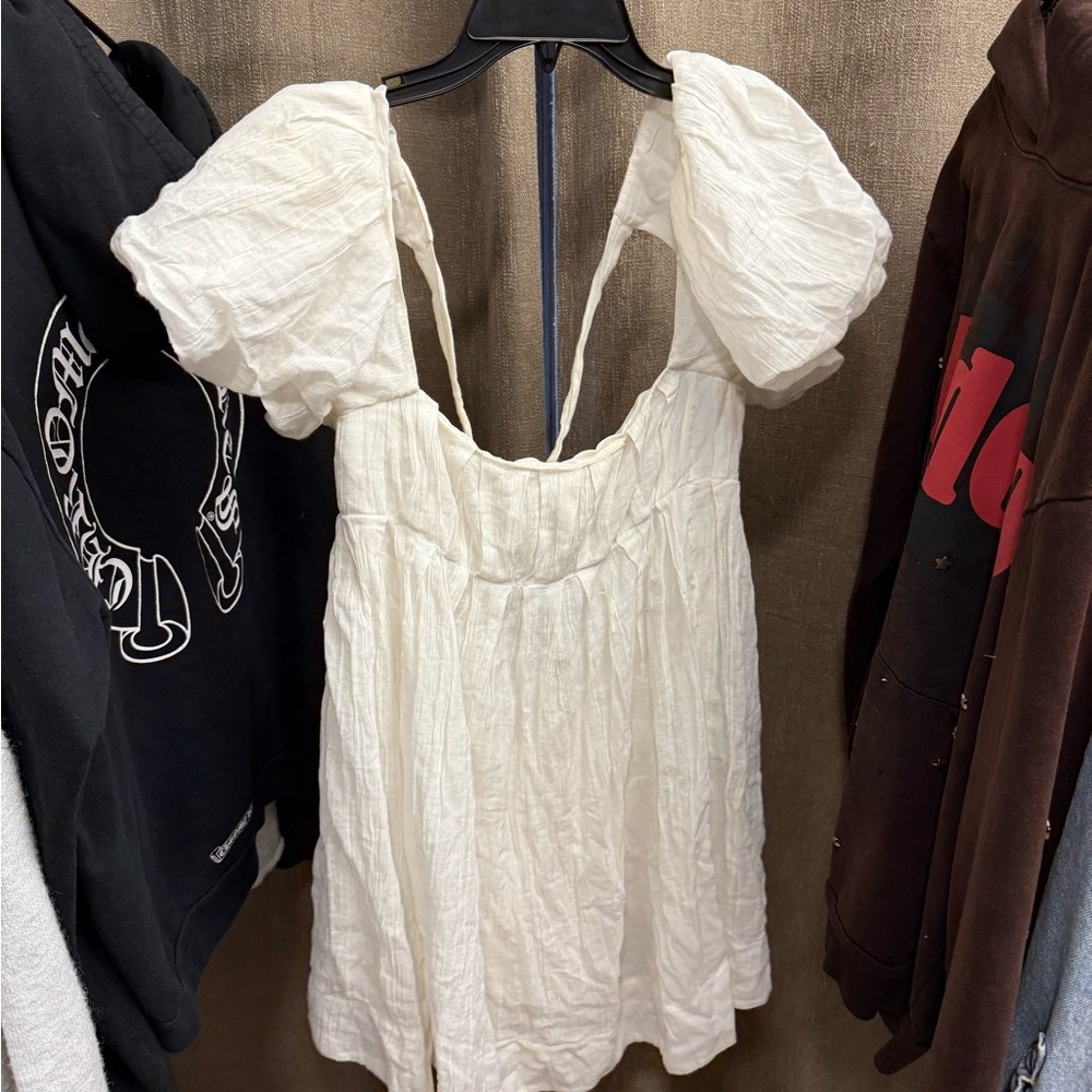 We The Free White Backless Dress